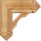 Ekena Millwork Olympic Arts and Crafts Rough Sawn Bracket w/ Offset Brace, Western Red Cedar, 8"W x 20"D x 20"H BKT0806X20X20OLY03RWR - alternate 2